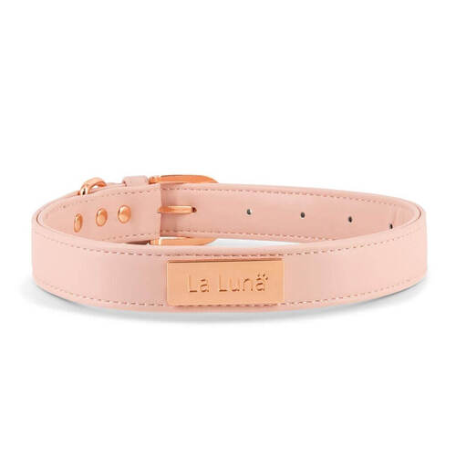 Vegan leather collar [Size: Medium] [Colour: Pink]