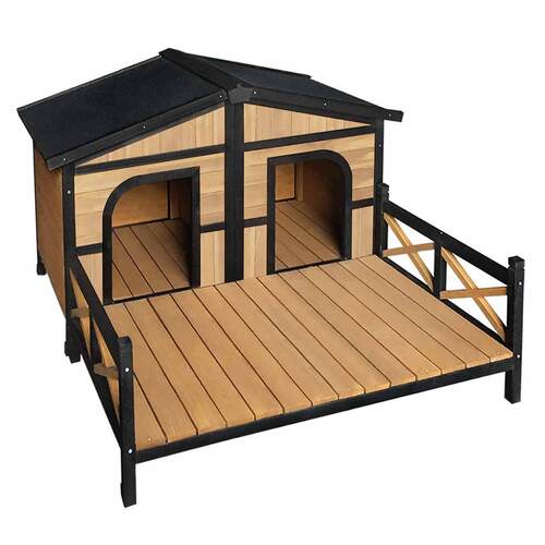 XXL Timber Pet Kennel With Porch